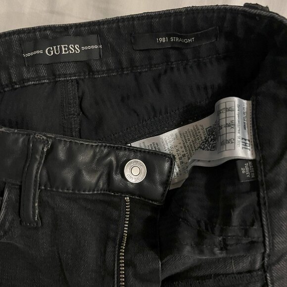 Guess Women's 1981 Straight Leg Jeans, Size 26, Black - Picture 6 of 8